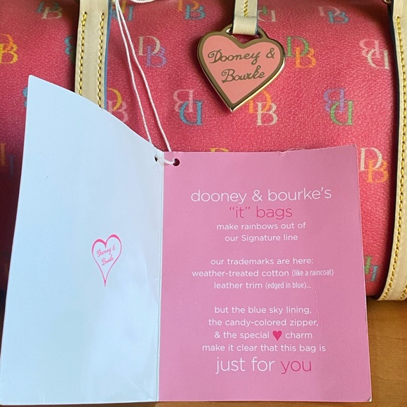 DOONEY & BOURKE RARE Y2K DOMED SATCHEL “IT GIRL 2000’s RAINBOW MONOGRAM BAG NWT! - Picture 15 of 15